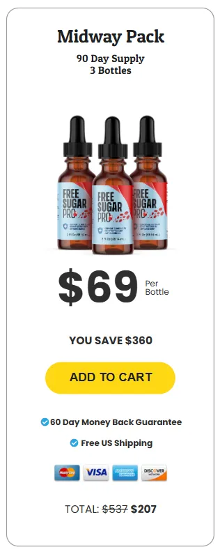 Free Sugar Pro  3 Bottles